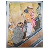 Soviet Political Cartoon Illustration Print