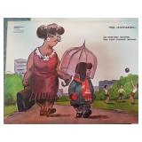 Russian Illustration Print of Mother and Child