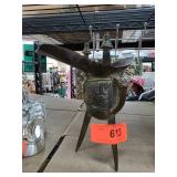 Bronze Tripod Ritual Vessel with Handle