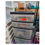 Plastic Drawer Unit With Craft Supplies