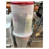 Gift Wrapping Supplies in Storage Containers