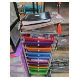 Multi-Drawer Rolling Storage Cart with Contents