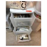 Craft Supplies in Plastic Drawers