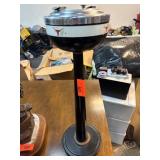 Tall Black and Chrome Ashtray Stand