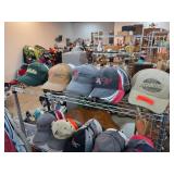 Baseball Caps on Display Shelf