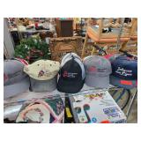 Five Branded Baseball Caps