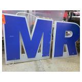 Blue MR Letter Sign Components