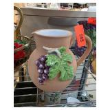 Terracotta Pitcher with Grapevine Motif