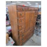 Wooden Dresser with Brass Accents