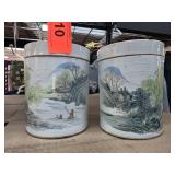 Porcelain Cylindrical Canisters