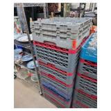 Stack of Glassware in Industrial Crates