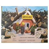 Soviet Propaganda Logging Poster