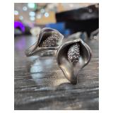 Sterling Silver Floral Ring with Dual Motif