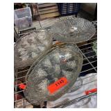 Clear Glass Tableware Set with Textured Designs