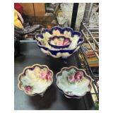 Three Hand-Painted Porcelain Bowls