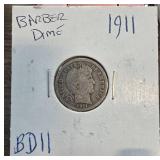 1911 Barber Dime in Holder