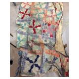 Patchwork Quilt With Floral Backing