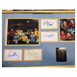 Framed Star Trek Cast Autographs Display