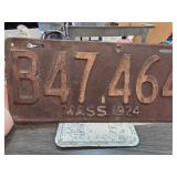 Massachusetts 1924 License Plate