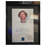 Framed Helen Thomas Signed Event Poster