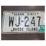 Rhode Island License Plate from 1979