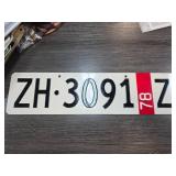 1978 Switzerland Temporary License Plate
