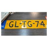 Dutch License Plate with Black Lettering