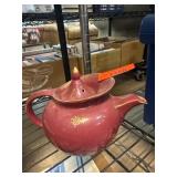 Hall China Maroon 6-Cup Teapot with Lid