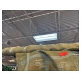 Roll of Green Burlap Fabric on Tube Core