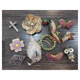 11 Assorted Decorative Pins