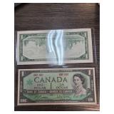 1867-1967 Canadian Centennial One Dollar Notes