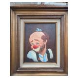 Framed Painting of a Clown by Nazen