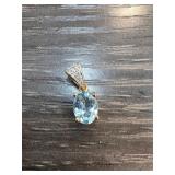 Sterling Silver Pendant with Topaz