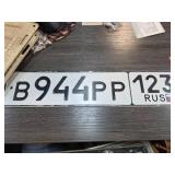 Russian License Plate with Flag Design
