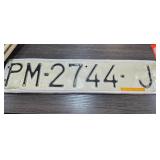 Metal License Plate With Hand-Painted Details