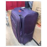 Large Purple Spinner Suitcase With Contents