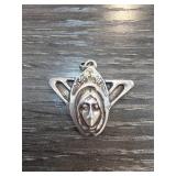 Sterling Silver Pendant with Face Design