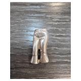 Sterling Silver Pants-Shaped Pin Brooch