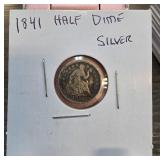 1841 United States Half Dime Coin