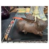 Cast Iron Flying Pig Figurine