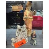 Four Ceramic Figurines in Assorted Styles