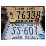 Rhode Island License Plate Pair
