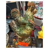 Glazed Ceramic Rooster Figurines
