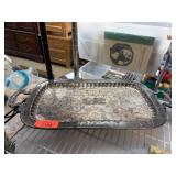 Rectangular Metal Serving Tray with Handles