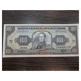 Ecuador 100 Sucres Banknote, 1992 Issue