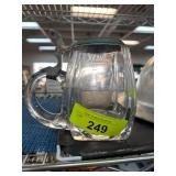 Glass Stein With Metal Lid and Handle