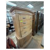 Pulaski Tall Wooden Chest of Drawers with Metal Ha