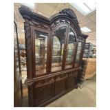 Large Dark Brown China Cabinet
