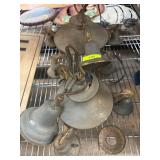 Metal Pendant Chandelier with Bell Fixtures