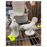Porcelain Rooster Figurines